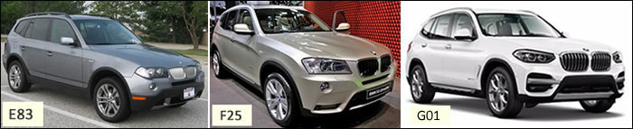 BMW X3 roof rack vehicle image